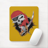 Tapis De Souris Crâne de pirate (Avec souris)