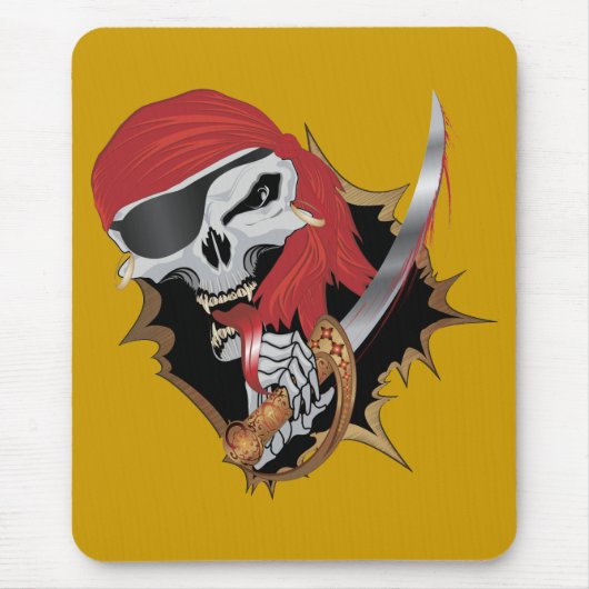 Tapis De Souris Crâne de pirate (Devant)