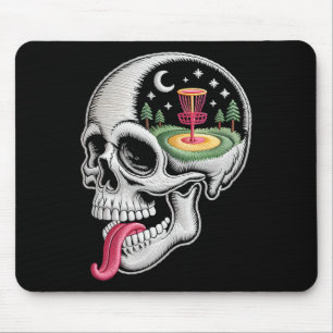 Tapis De Souris Crâne de rêve drôle amateur de Disc Golf père Husn