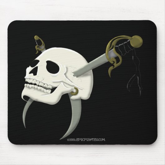 Tapis De Souris Crâne de sabre d'abordage (Devant)