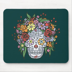 Tapis De Souris Crâne de sucre de Flowerhair