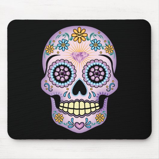 Tapis De Souris Crâne de sucre pourpre (Devant)