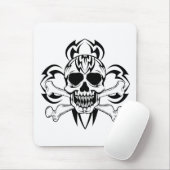 Tapis De Souris Crâne de tatouage tribal (Avec souris)