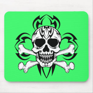 Tapis De Souris Crâne de tatouage tribal