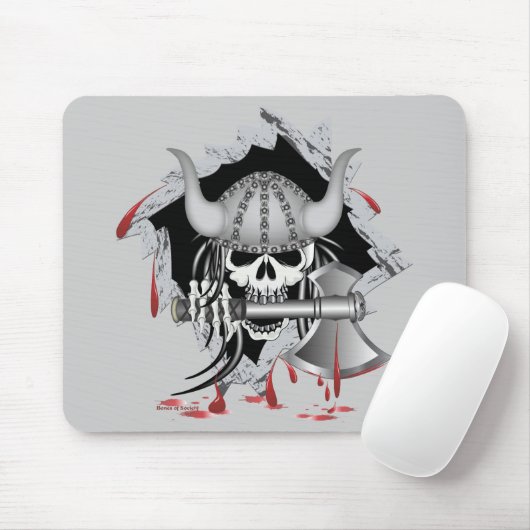 Tapis De Souris Crâne de Viking (Avec souris)