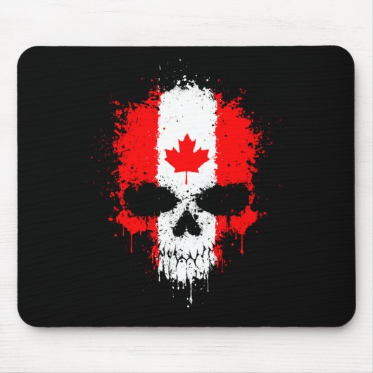 Tapis De Souris Crâne d'éclaboussure d'égoutture du Canada (Devant)