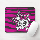 Tapis De Souris Crâne Emo Féminin (Avec souris)