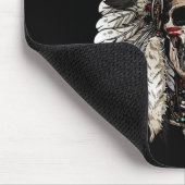 Tapis De Souris Crâne en chef indien amérindien Cherokee (Coin)