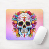 Tapis De Souris Crâne en floraison (Avec souris)