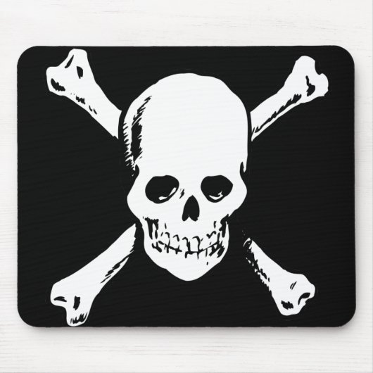 Tapis De Souris crâne et crossbone (Devant)