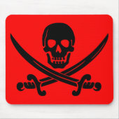 Tapis De Souris Crâne et os. (Devant)