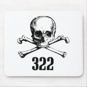 Tapis De Souris Crâne et os 322 (Devant)