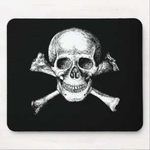 Tapis De Souris Crâne et os croisés