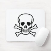 Tapis De Souris Crâne et os croisés (Avec souris)