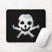 Tapis De Souris Crâne et os croisés (Avec souris)