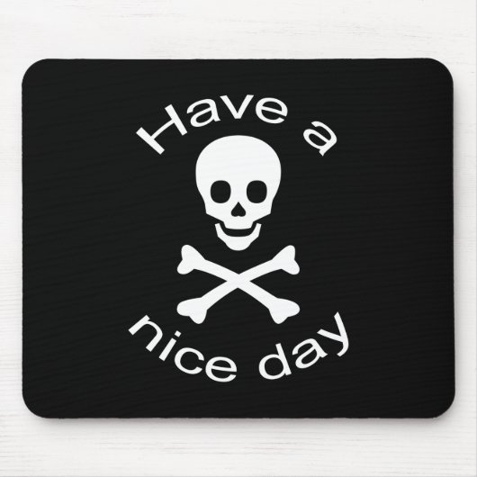 Tapis De Souris Crâne et os croisés (Devant)