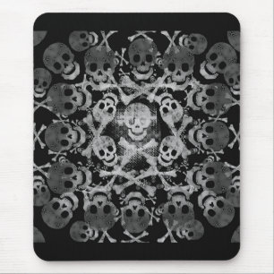 Tapis De Souris crâne et os croisés