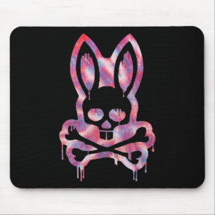 Tapis De Souris Crâne et os croisés D Lapin Horreur Bunny H