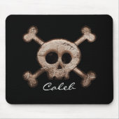 Tapis De Souris Crâne et os désoeuvrés Black Computer Mouse Pad (Devant)