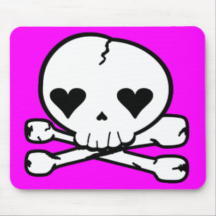Tapis De Souris Crâne Étrange Style Kawaii Goth