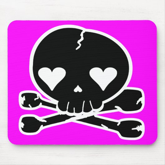 Tapis De Souris Crâne Étrange Style Kawaii Goth (Devant)