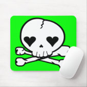 Tapis De Souris Crâne Étrange Style Kawaii Gothique (Avec souris)