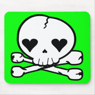 Tapis De Souris Crâne Étrange Style Kawaii Gothique