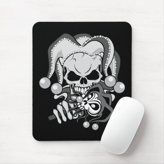 Tapis De Souris Crâne Evil Jester (Avec souris)