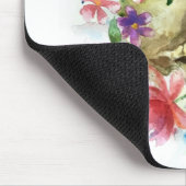 Tapis De Souris Crâne floral Dia de los Muertos | Mousepad (Coin)