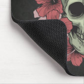 Tapis De Souris Crâne floral Dia de los Muertos | Mousepad (Coin)