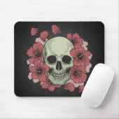 Tapis De Souris Crâne floral Dia de los Muertos | Mousepad (Avec souris)
