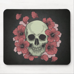 Tapis De Souris Crâne floral Dia de los Muertos Mousepad
