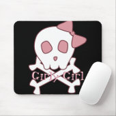 Tapis De Souris Crâne Girly Mousepad (Avec souris)