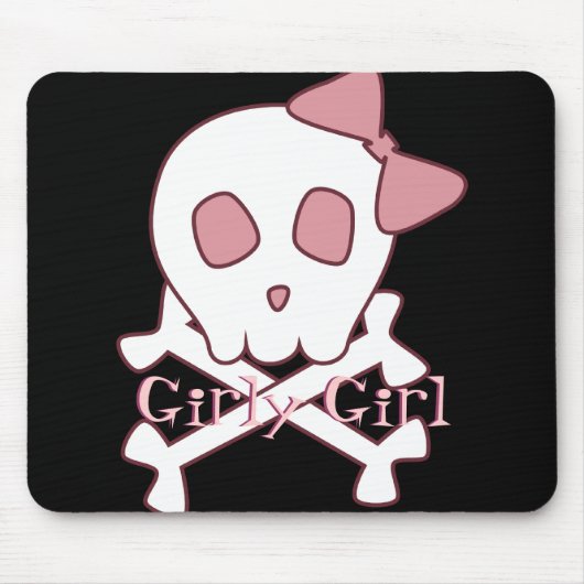 Tapis De Souris Crâne Girly Mousepad (Devant)