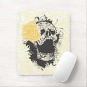 Tapis De Souris crâne gothique cool et rose jaune coutume mousepad (Avec souris)
