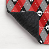 Tapis De Souris Crâne mignon motif argyle (Coin)