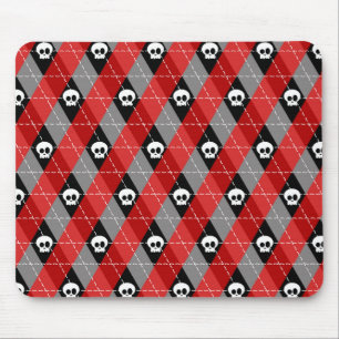 Tapis De Souris Crâne mignon motif argyle