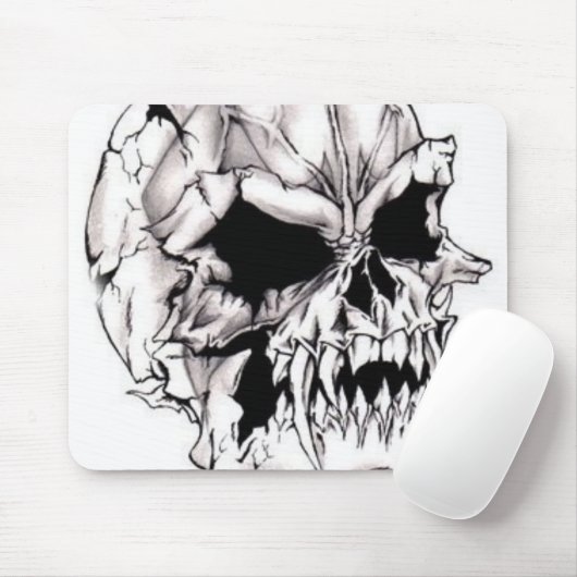 Tapis De Souris Crâne mortel mauvais effrayant Mousepad (Avec souris)