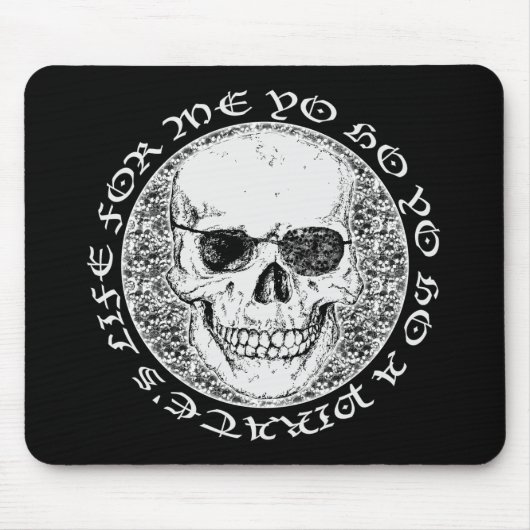 Tapis De Souris crâne pirate (Devant)