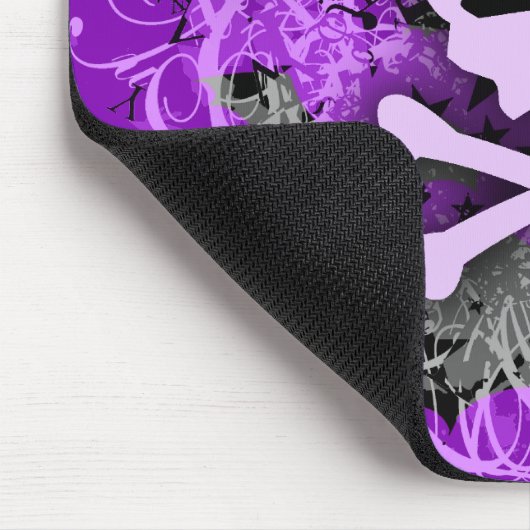 Tapis De Souris Crâne pourpre MousePad gothique (Coin)
