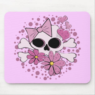 Tapis De Souris Crâne punk Girly