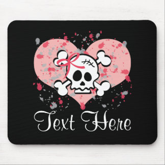 Tapis De Souris Crâne rose personnalisé Mousepad d'arc