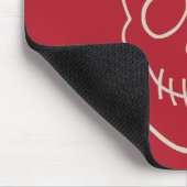 Tapis De Souris Crâne - rouge sang et blanc os (Coin)