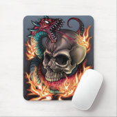 Tapis De Souris Crâne + Serpent (Avec souris)