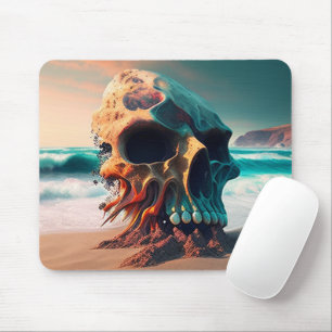 Tapis De Souris Crâne sur la plage