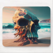 Tapis De Souris Crâne sur la plage (Devant)