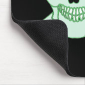 Tapis de souris crâne vert et os croisés (Coin)