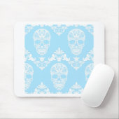 Tapis De Souris crâne victorien bleu (Avec souris)