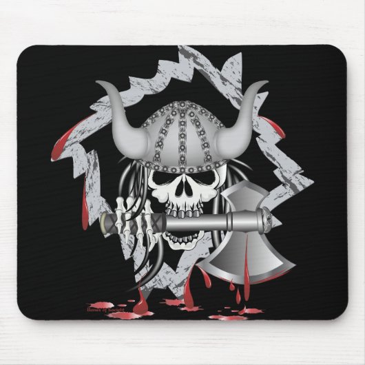 Tapis De Souris Crâne viking (Devant)