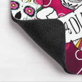 Tapis De Souris Crânes à sucre et tourbillons Rose Red ID725 (Coin)